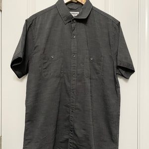 Express Men’s Gray Short Sleeve Button Up sz L